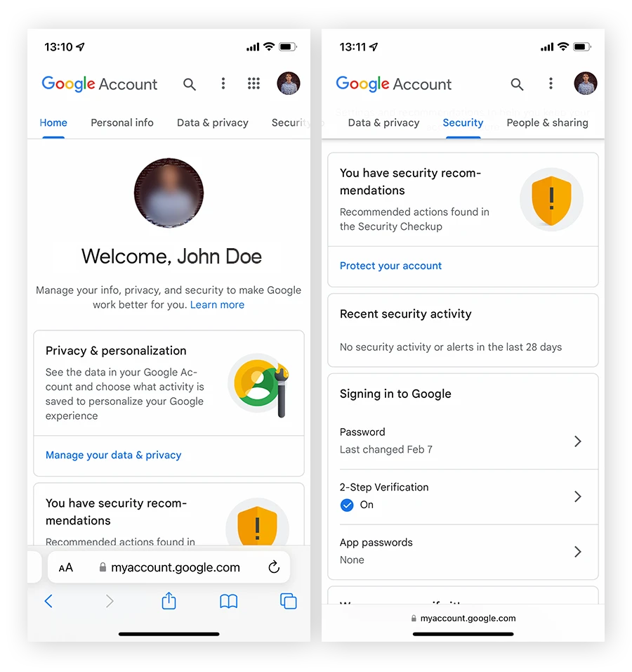 为 iOS 设置 Google 帐户的 GoogleAuthenticator。